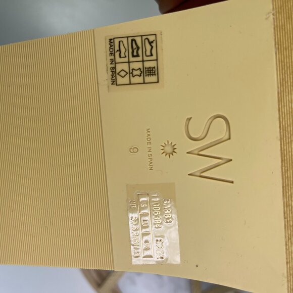 Stuart Weitzman Tan Wheat Fia-Fine Raffia Summerlift Platform Sandals Size 9B - Picture 4 of 10